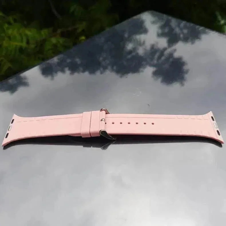 Crocodile Texture Silicone Soft Band for Apple Watch 42 | 44 | 45 | Ultra 49 | 46mm S10