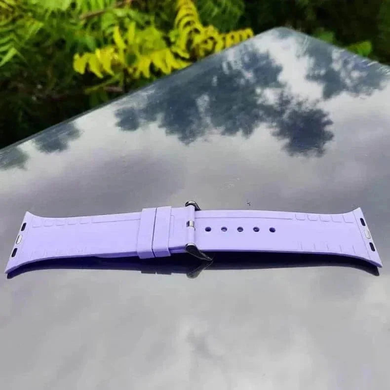 Crocodile Texture Silicone Soft Band for Apple Watch 42 | 44 | 45 | Ultra 49 | 46mm S10