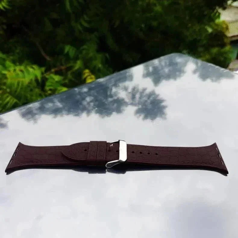 Crocodile Texture Silicone Soft Band for Apple Watch 42 | 44 | 45 | Ultra 49 | 46mm S10