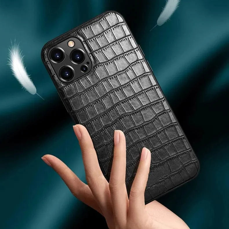 Crocodile TPU Leather Texture Hard Case for iPhone 14 Plus