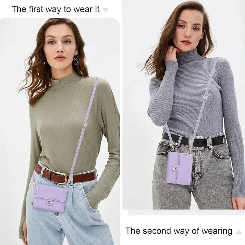 Crossbody Strap PU Leather Case for Samsung Z Flip6