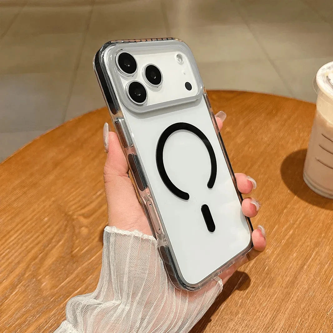 Crystal Clear Acrylic Hybrid Magnetic MagSafe Hard Case for iPhone 17 Pro Max