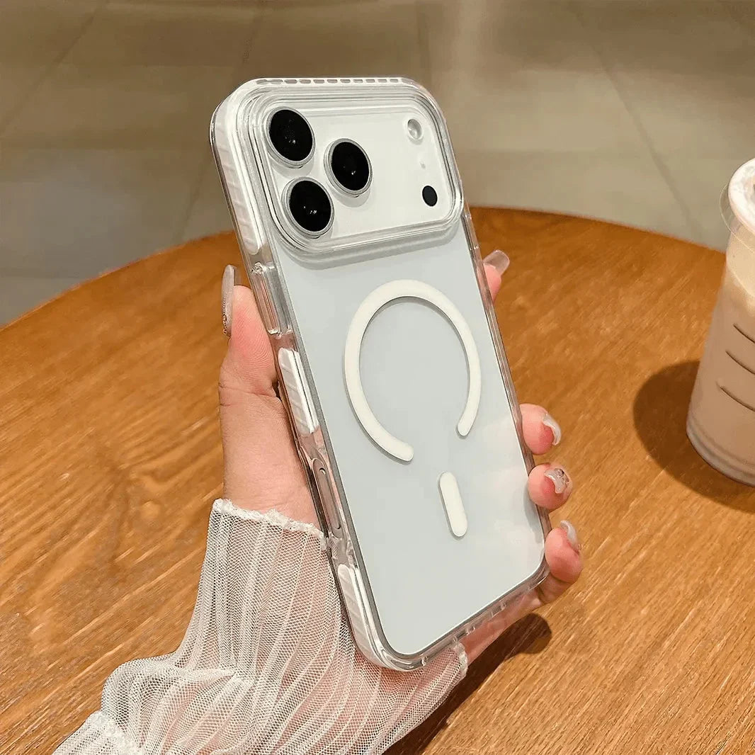 Crystal Clear Acrylic Hybrid Magnetic MagSafe Hard Case for iPhone 17 Pro Max