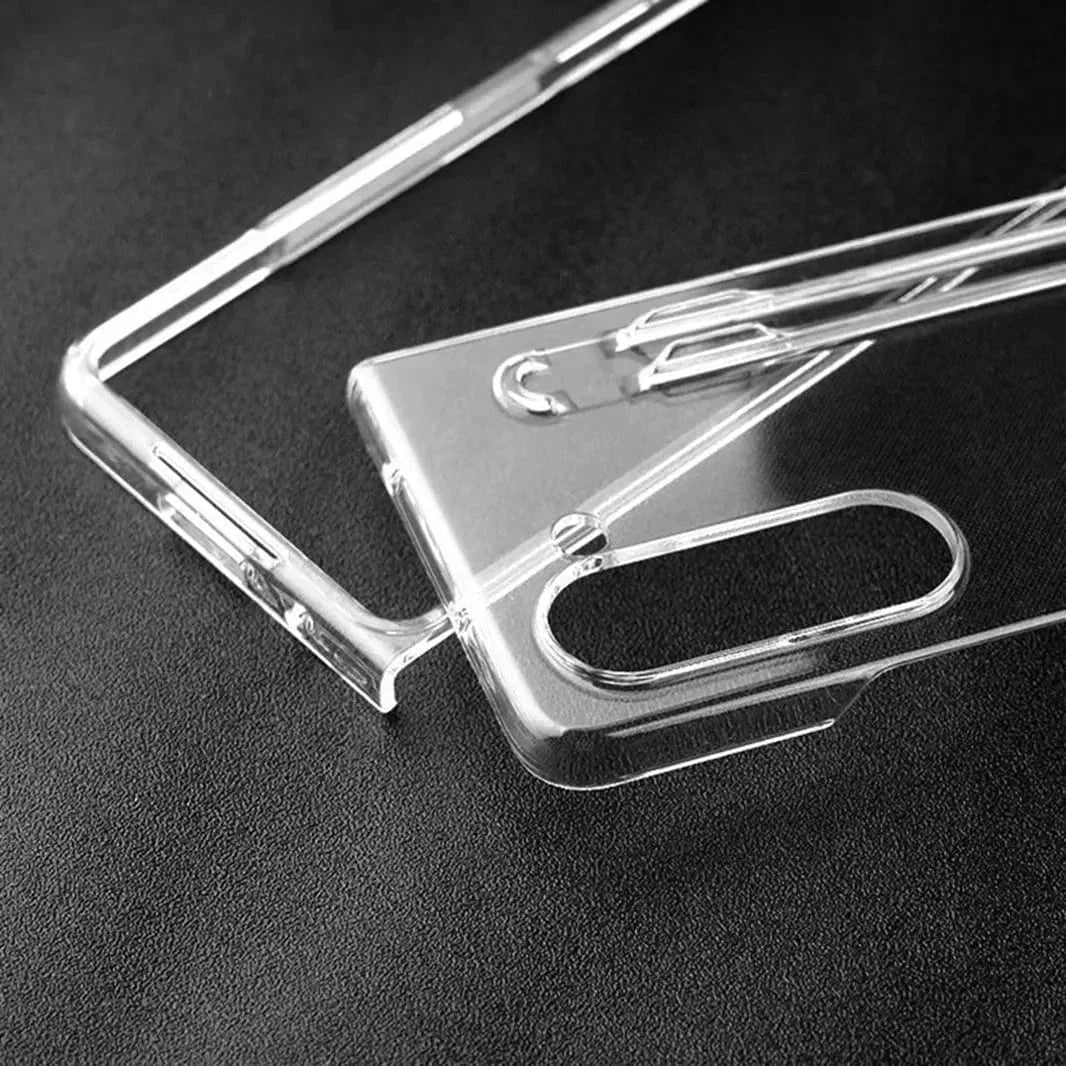 Crystal Clear Built-in Stylus Slot Hard PC Transparent Case with Pen for Samsung Z Fold7