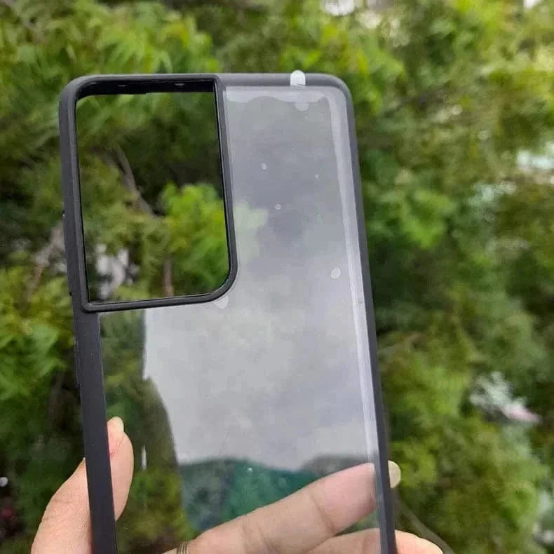 Crystal Clear Glossy Hybrid Matte Bumper Hard Case for Samsung Note 20 Ultra