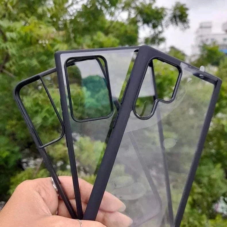 Crystal Clear Glossy Hybrid Matte Bumper Hard Case for Samsung Note 20 Ultra