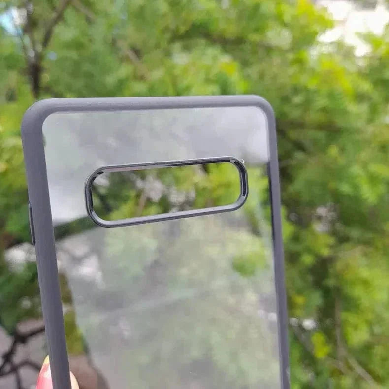 Crystal Clear Glossy Hybrid Matte Bumper Hard Case for Samsung S20 Plus