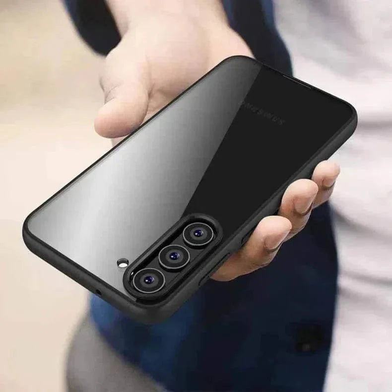 Crystal Clear Glossy Hybrid Matte Bumper Hard Case for Samsung S20 Plus