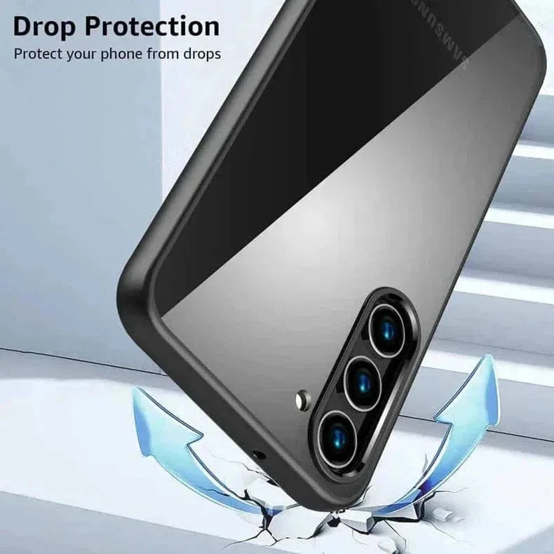 Crystal Clear Glossy Hybrid Matte Bumper Hard Case for Samsung S20 Plus