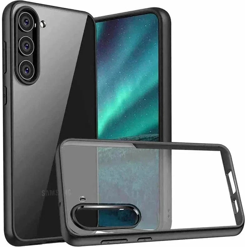 Crystal Clear Glossy Hybrid Matte Bumper Hard Case for Samsung S20 Plus