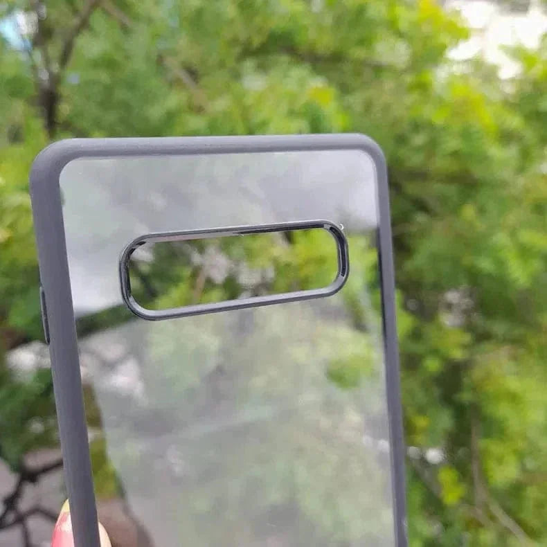 Crystal Clear Glossy Hybrid Matte Bumper Hard Case for Samsung S23 Pro