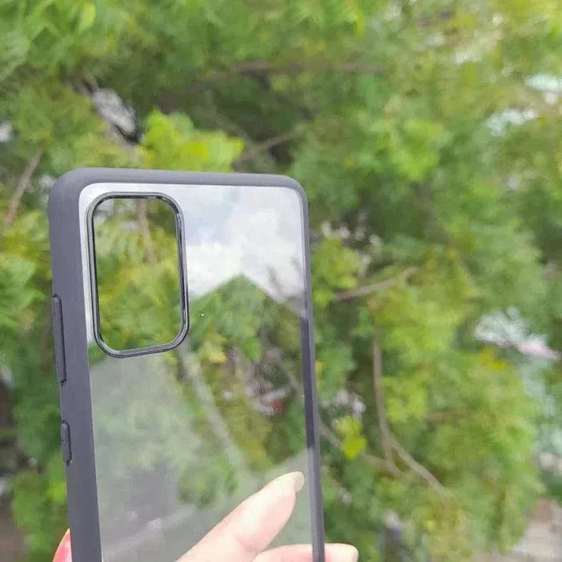 Crystal Clear Glossy Hybrid Matte Bumper Hard Case for Samsung S23 Pro