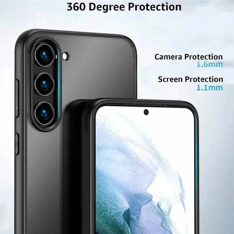 Crystal Clear Glossy Hybrid Matte Bumper Hard Case for Samsung S25 Ultra