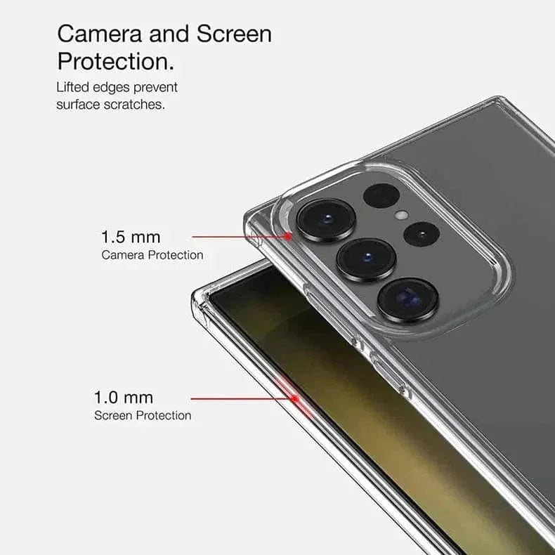 Crystal Clear Hard Back Soft TPU Edge Case for Samsung S24 Ultra