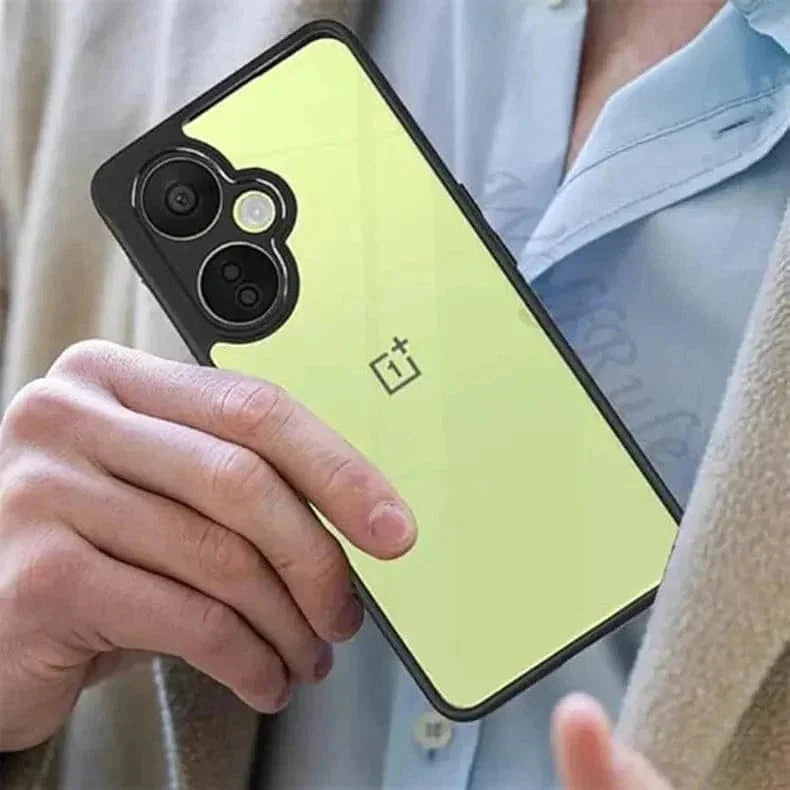 Crystal Clear Hybrid Matte Side Hard Case for OnePlus 12R 5G