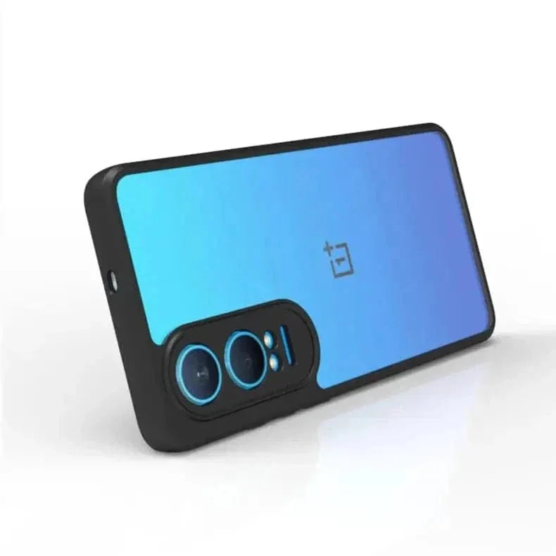 Crystal Clear Hybrid Matte Side Hard Case for OnePlus 12R 5G