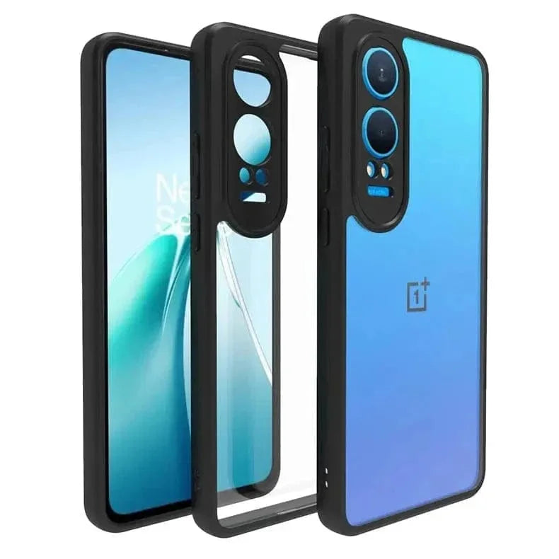Crystal Clear Hybrid Matte Side Hard Case for OnePlus Nord CE 3 Lite