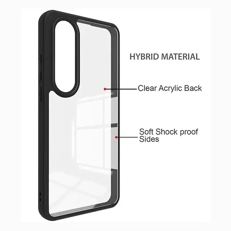 Crystal Clear Hybrid Matte Side Hard Case for OnePlus Nord CE 4 Lite
