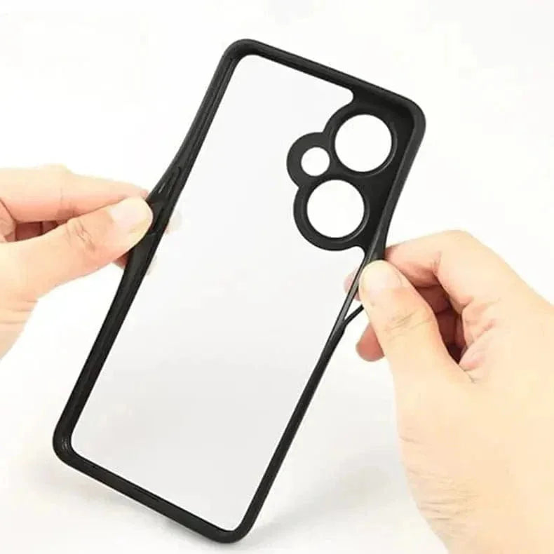 Crystal Clear Hybrid Matte Side Hard Case for OnePlus Nord CE 4 Lite