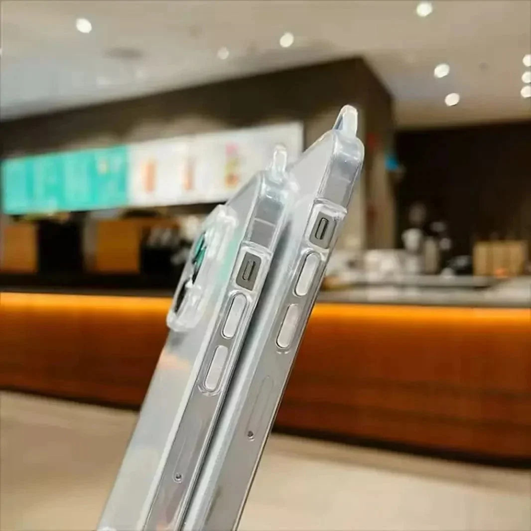 Cute 3D Cat Ears Transparent Soft TPU Case for iPhone 14