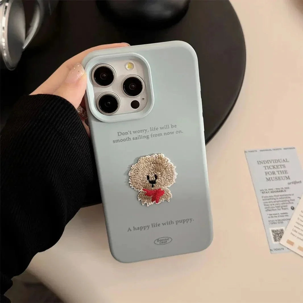 Cute 3D Embroidery Silicone TPU Case for iPhone 14 Pro Max