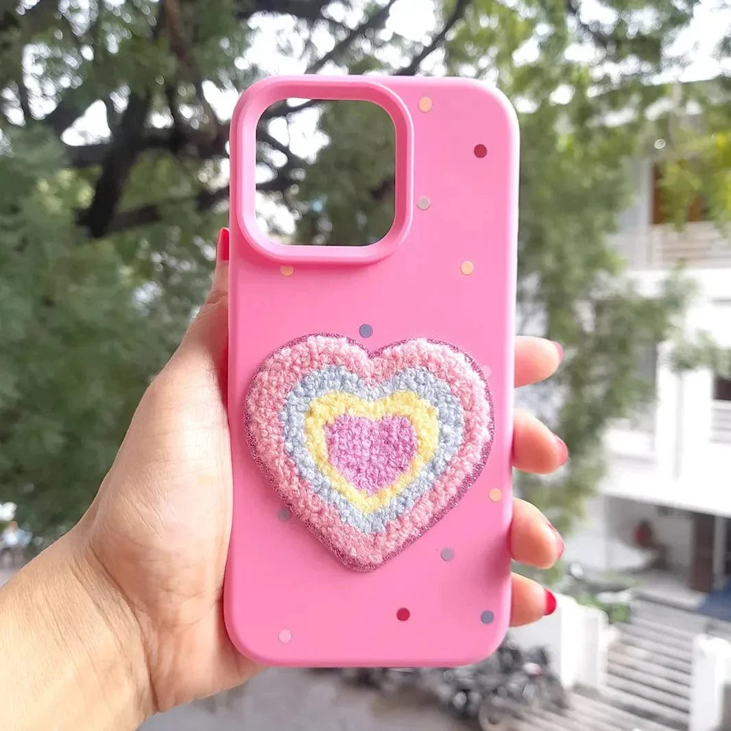 Cute 3D Embroidery Silicone TPU Case for iPhone 15 Pro Max