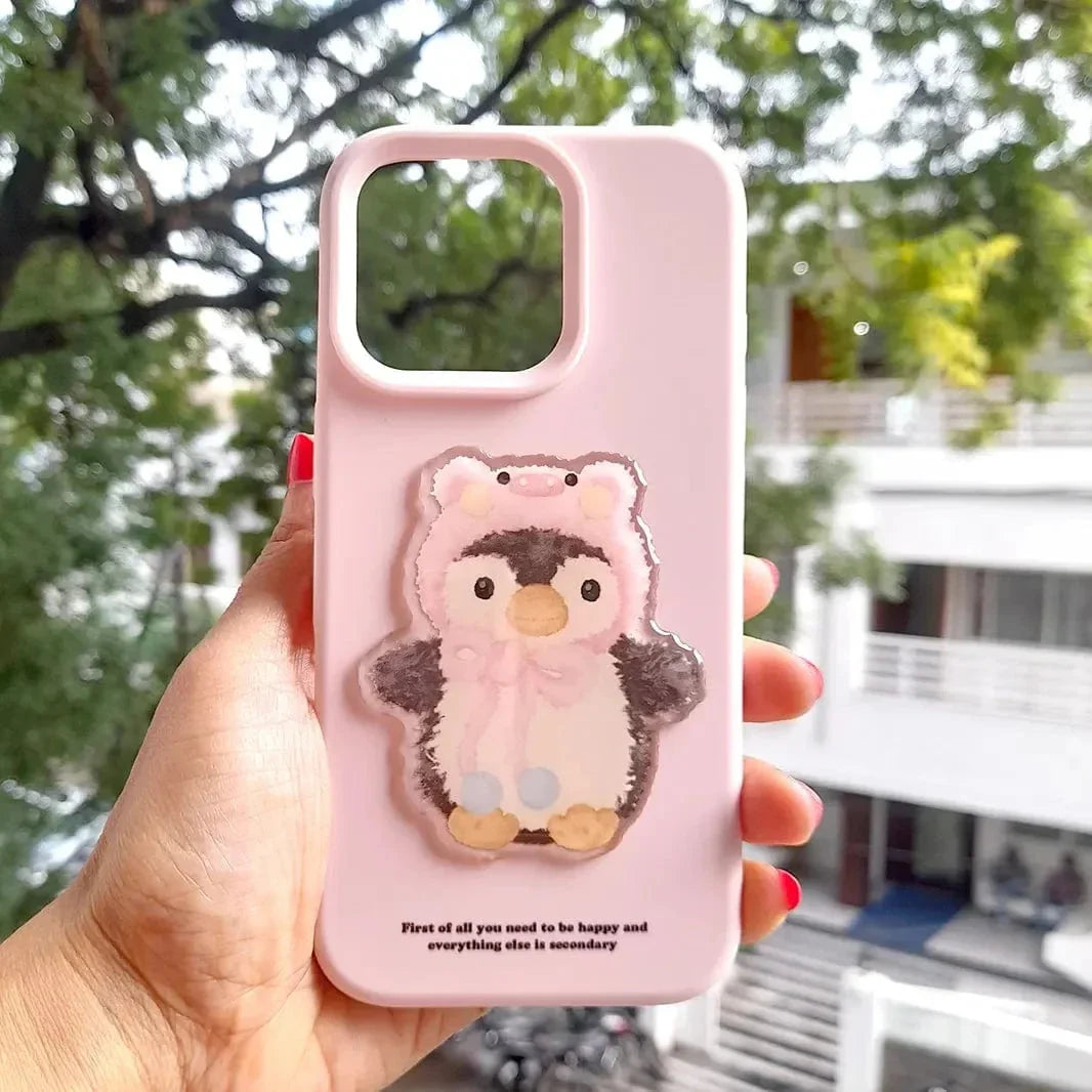 Cute 3D Patterns Silicone TPU Case for iPhone 15