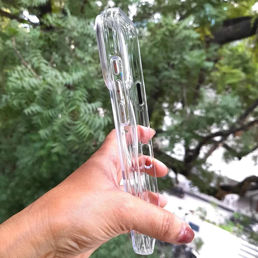 Cystal Clear Slim Metal Keys Magsafe Case for iPhone 17 Air