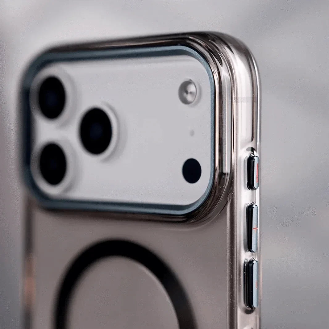 Cystal Clear Slim Metal Keys Magsafe Case for iPhone 17 Pro