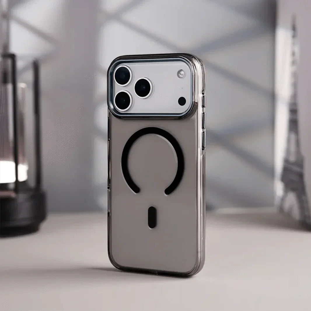 Cystal Clear Slim Metal Keys Magsafe Case for iPhone 17 Pro Max