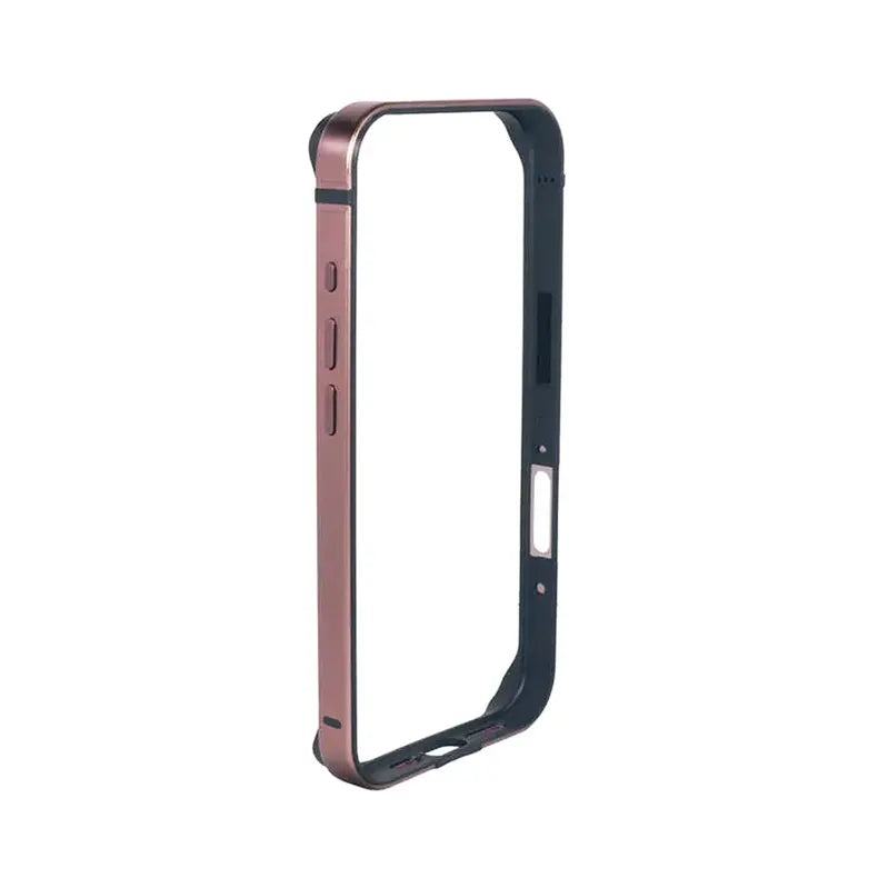 Metal reinforced aluminum bumper frame for iPhone 16 Pro Max Desert Titanium Back Cases