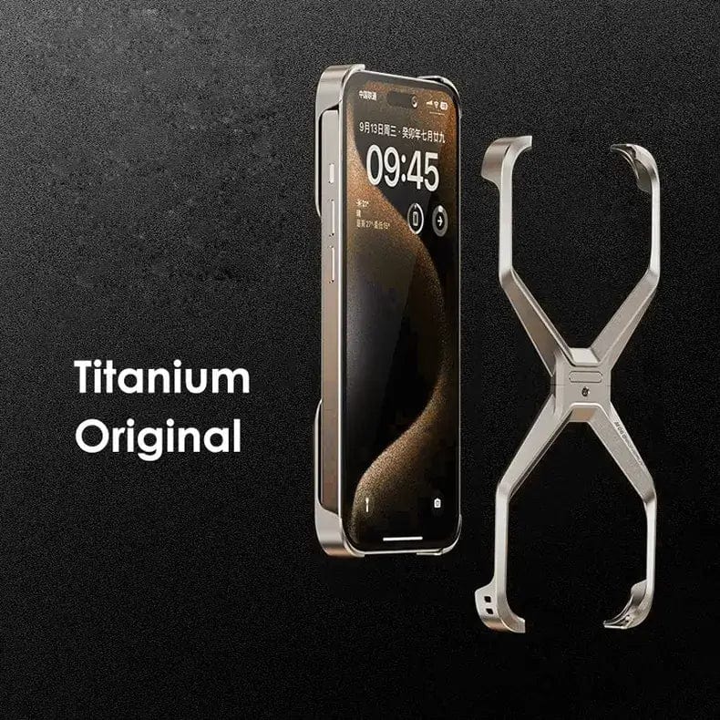 Detachable Metal Cool Alloy Bumper for iPhone 16 Pro Max Natural Titanium Back Cases