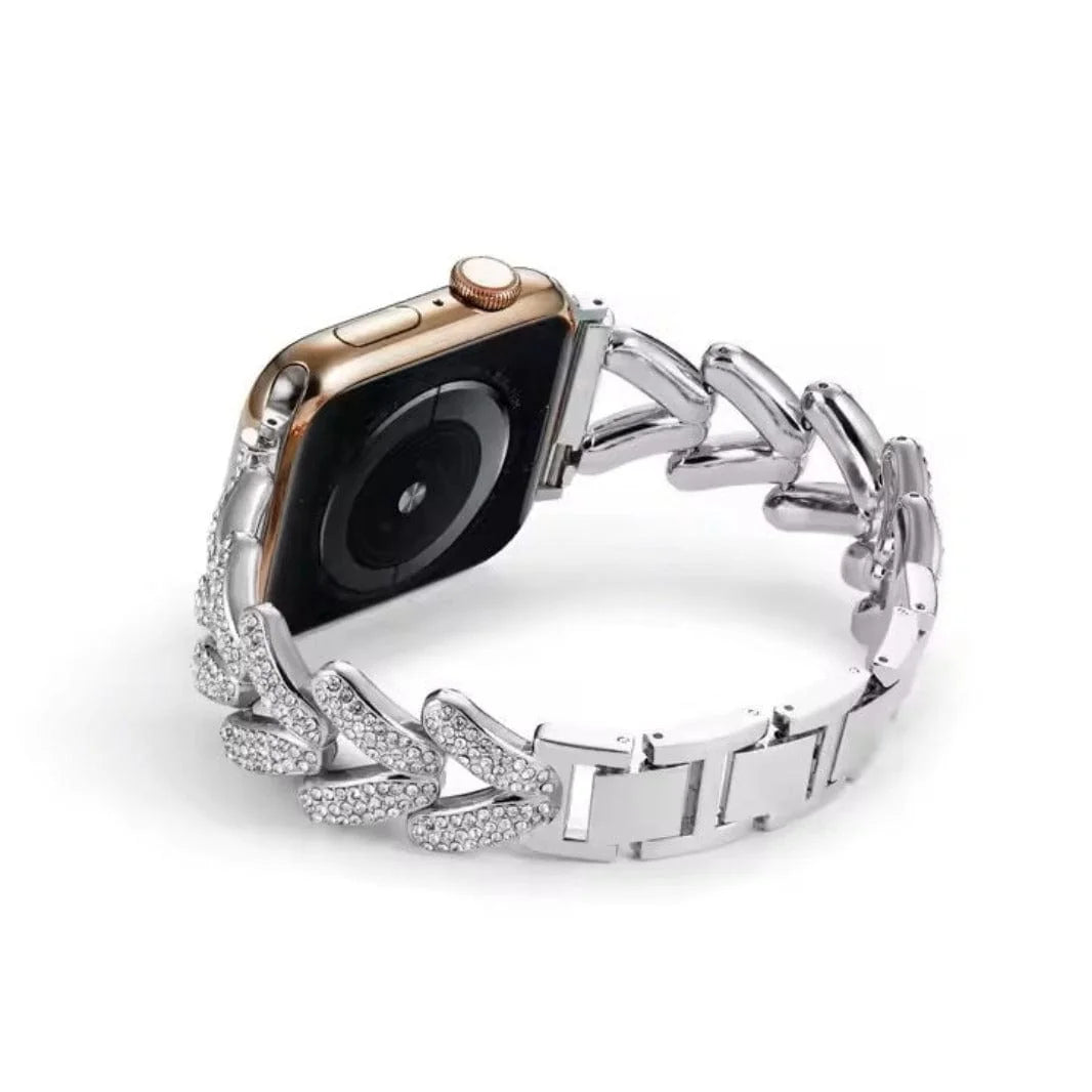 Diamond Bling Rhinestone Stainless Steel Band for Apple Watch 42 | 44 | 45 | Ultra 49 | 46mm S10