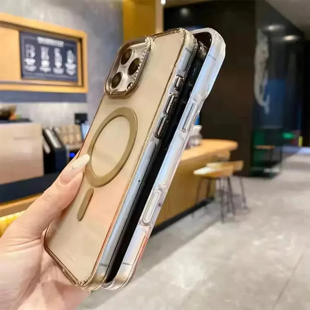 Diamond Lens Crystal Clear Magsafe Hard Case for iPhone 16 Plus