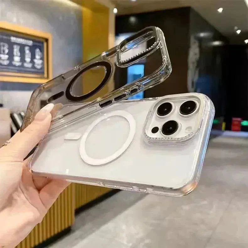 Diamond Lens Crystal Clear Magsafe Hard Case for iPhone 16 Plus