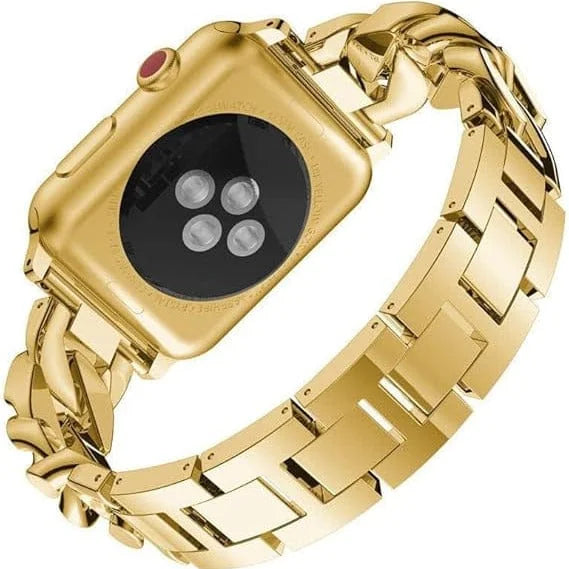 Diamond Metal Stainless Steel Chain Bracelet Band for Apple Watch 38 | 40 | 41 | 42mm S10