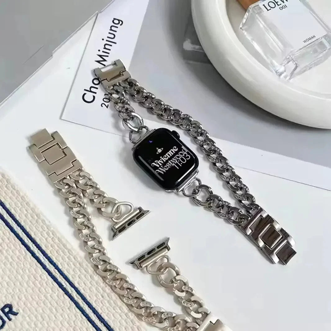 Double Row Denim Chain Bracelet for Apple Watch 42 | 44 | 45 | Ultra 49 | 46mm S10