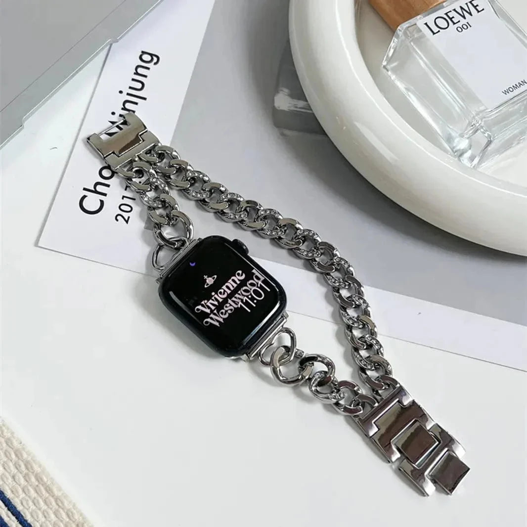 Double Row Denim Chain Bracelet for Apple Watch 38 | 40 | 41 | 42mm S10