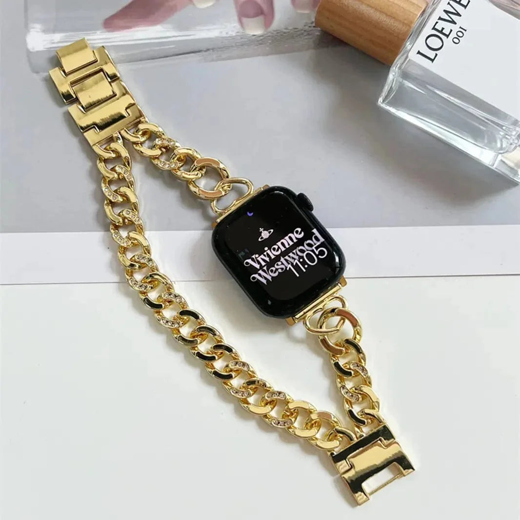 Double Row Denim Chain Bracelet for Apple Watch 42 | 44 | 45 | Ultra 49 | 46mm S10