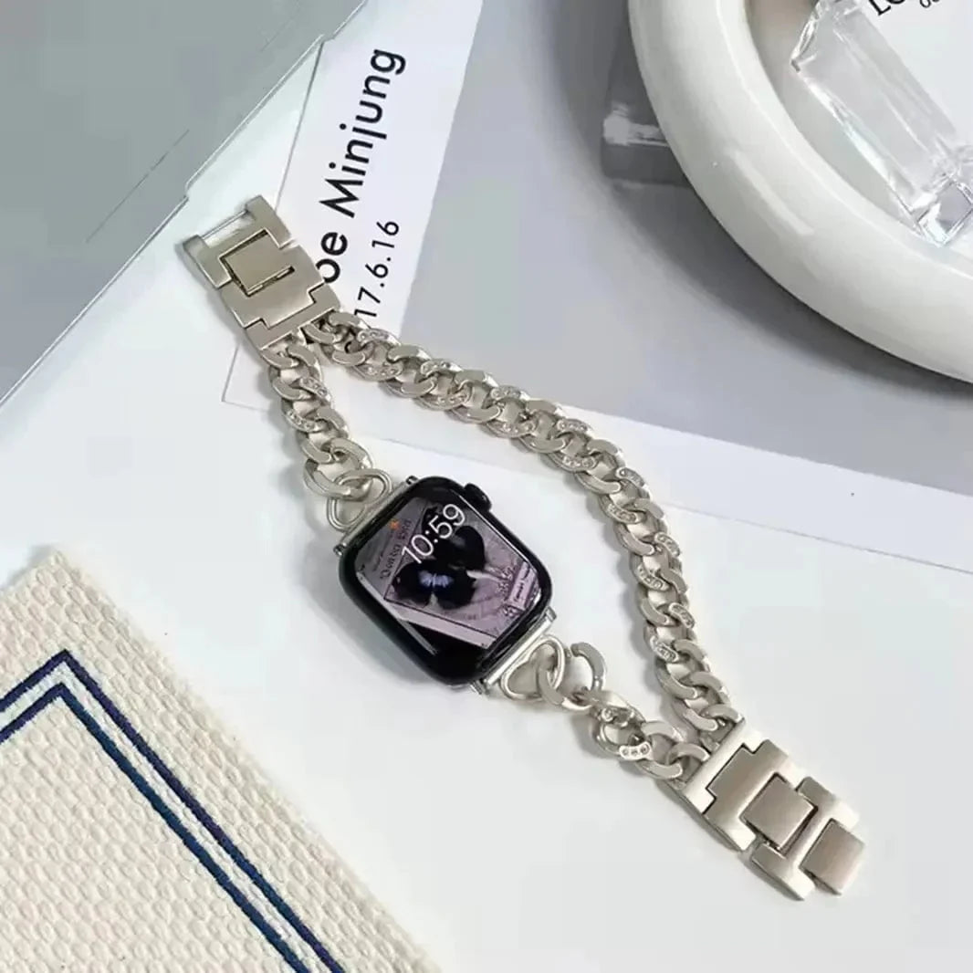 Double Row Denim Chain Bracelet for Apple Watch 42 | 44 | 45 | Ultra 49 | 46mm S10