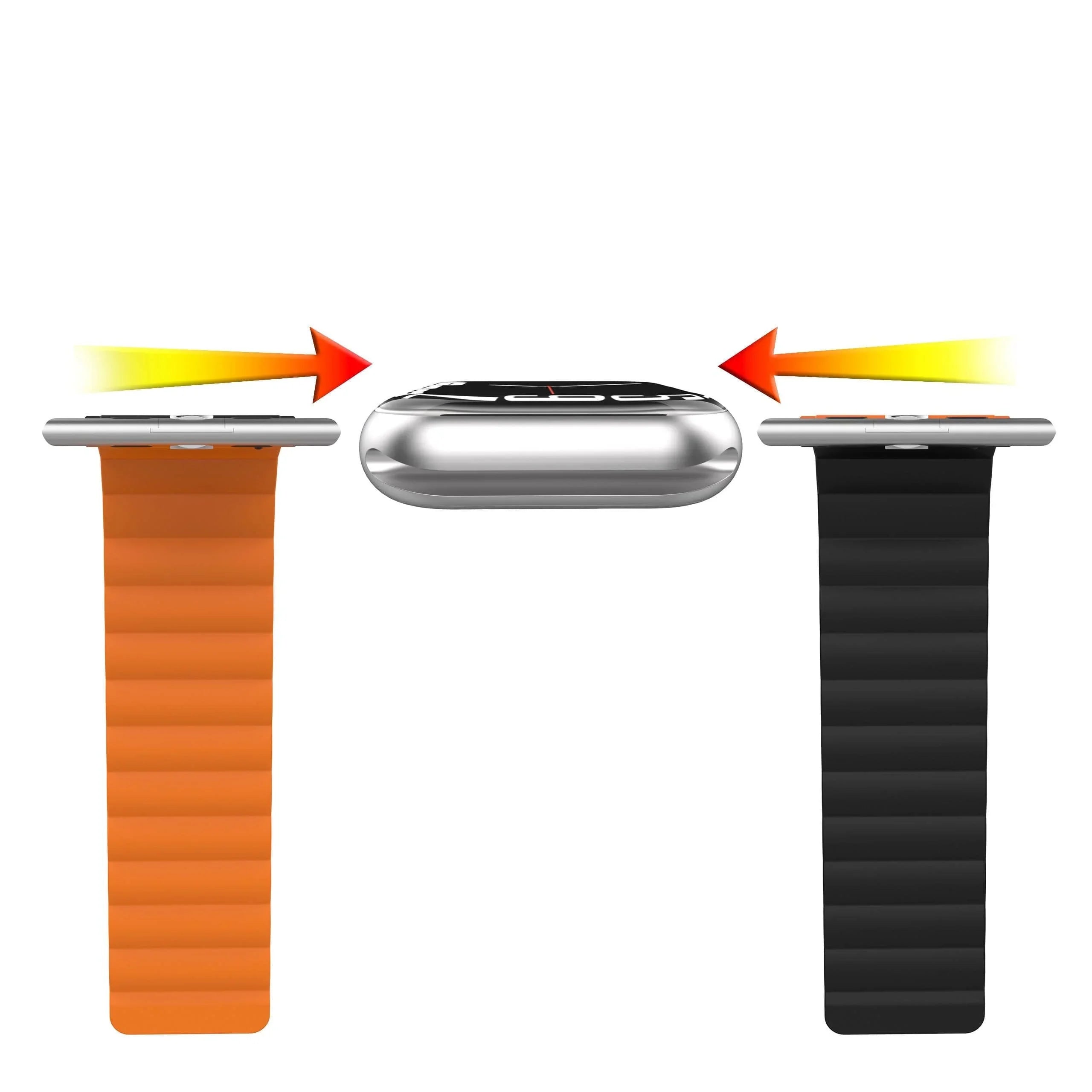 Double Sided Wearable Silicone Magnetic Loop Bands for Appe Watch 38 | 40 | 41 | 42mm S10