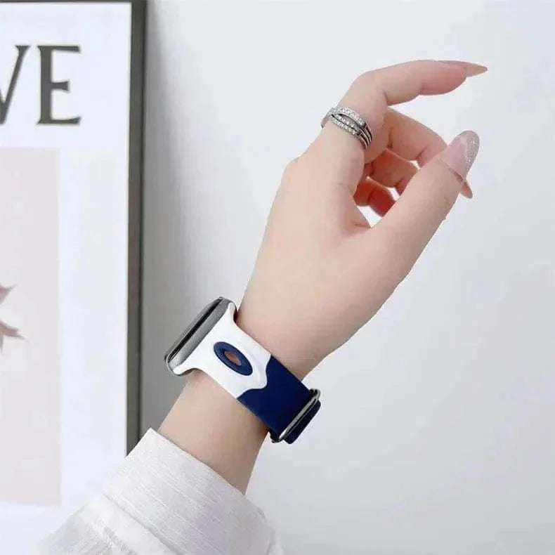 Dual Color Silicone Sport Band for Apple Watch 38 | 40 | 41 | 42mm S10