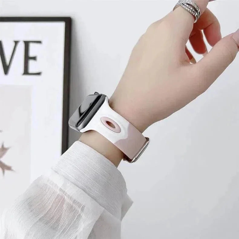 Dual Color Silicone Sport Band for Apple Watch 38 | 40 | 41 | 42mm S10