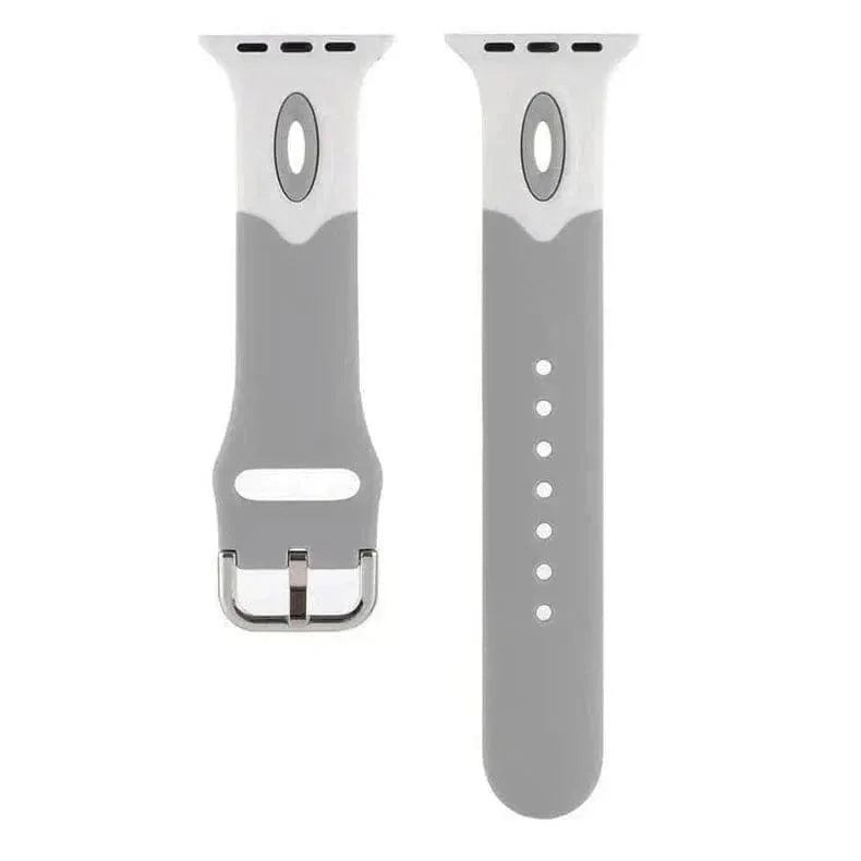 Dual Color Silicone Sport Band for Apple Watch 38 | 40 | 41 | 42mm S10
