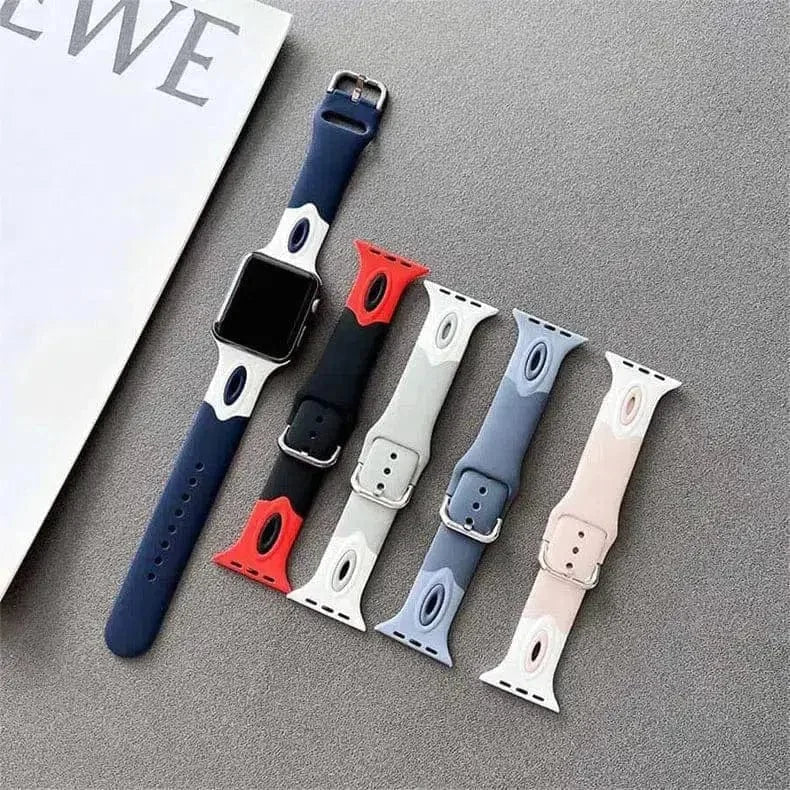 Dual Color Silicone Sport Band for Apple Watch 38 | 40 | 41 | 42mm S10