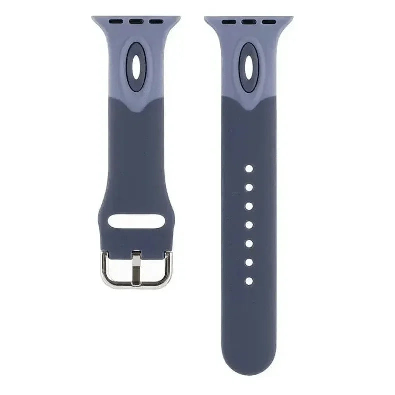 Dual Color Silicone Sport Band for Apple Watch 38 | 40 | 41 | 42mm S10
