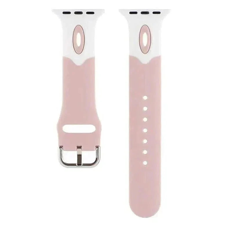 Dual Color Silicone Sport Band for Apple Watch 38 | 40 | 41 | 42mm S10
