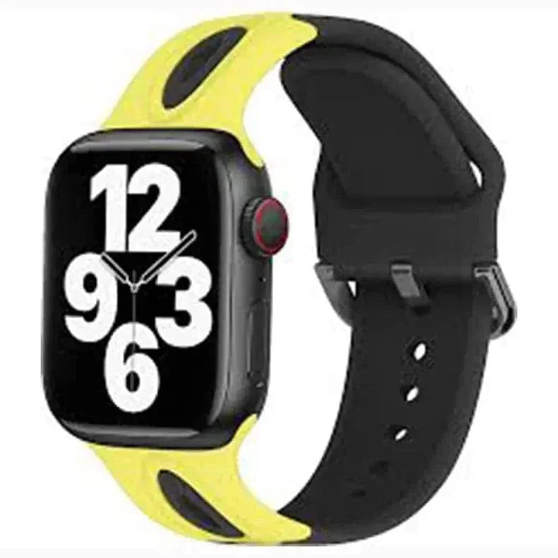 Dual Color Silicone Sport Band for Apple Watch 42 | 44 | 45 | Ultra 49 | 46mm S10
