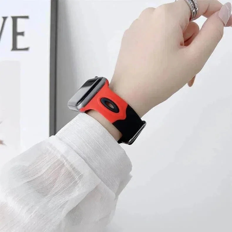 Dual Color Silicone Sport Band for Apple Watch 42 | 44 | 45 | Ultra 49 | 46mm S10