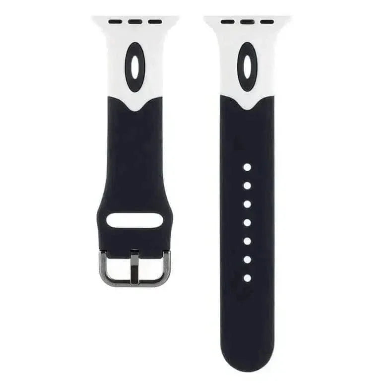 Dual Color Silicone Sport Band for Apple Watch 42 | 44 | 45 | Ultra 49 | 46mm S10